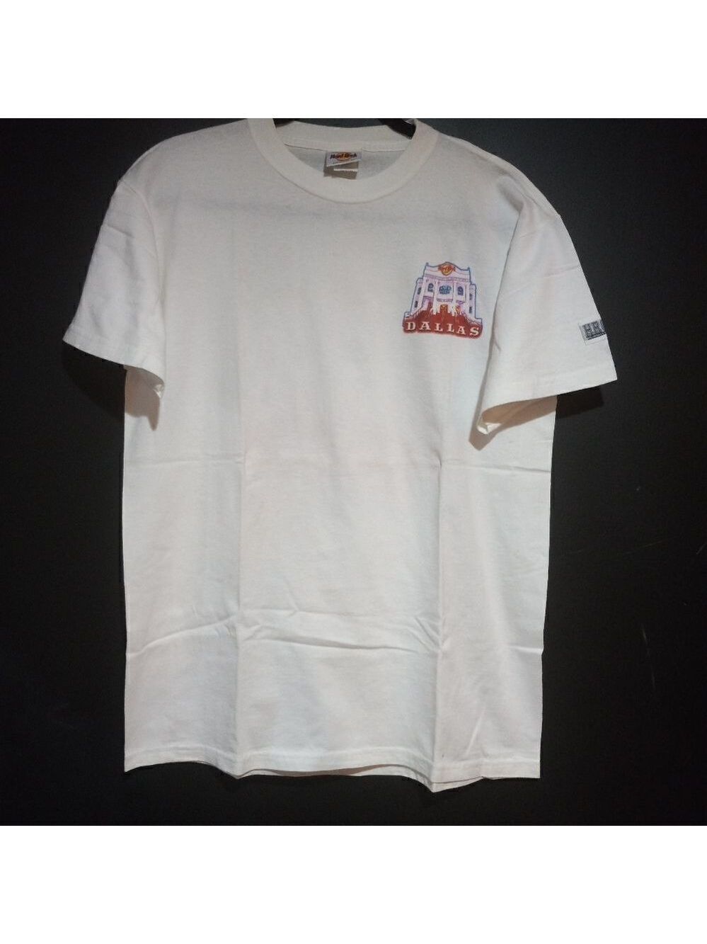 Vintage 90's Dallas Hard Rock Cafe White Graphic T-Shirt